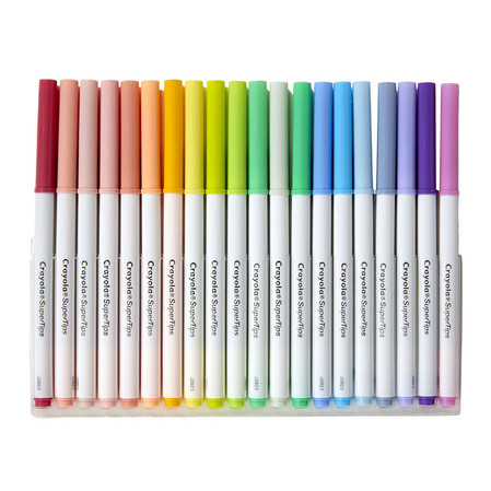 Crayola Super Tips Flamastry mazaki dla dzieci zmywalne pastelowe 20szt.