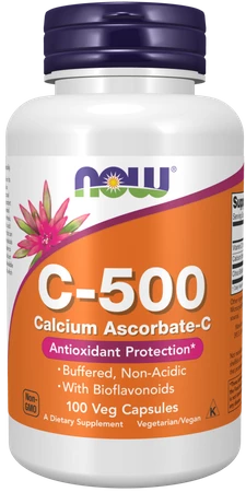 NOW FOODS Witamina C 500 mg Buforowana (250 kaps.)