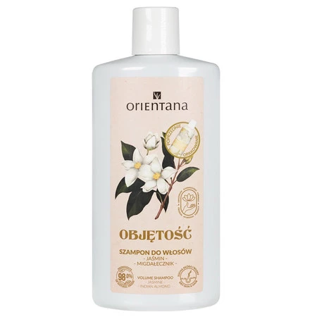 Orientana, Ajurwedyjski szampon do włosów Objętość, jaśmin i migdałecznik, 210 ml