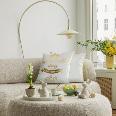 Poszewka Wiosna 65 45 x 45 cm, Biały