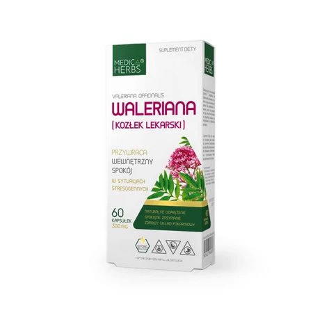 MEDICA HERBS Waleriana (Kozłek Lekarski) 300mg, 60 kaps.