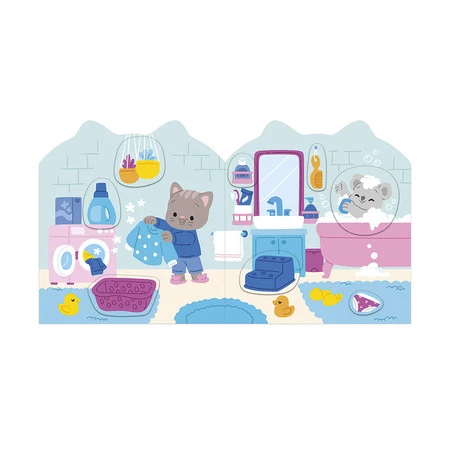 Janod Książeczka do wyklejania z naklejkami Dom 18m+