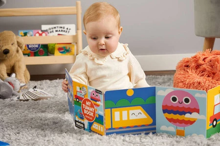 Mudpuppy Kartonowa kontrastowa dwustronna książeczka harmonijka Pojazdy 0+