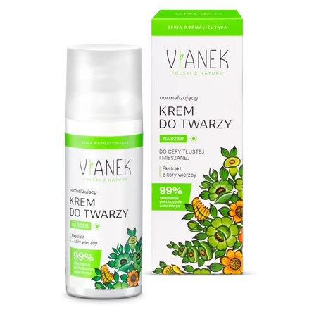 Vianek, Normalizujący krem do twarzy na dzień, 50 ml