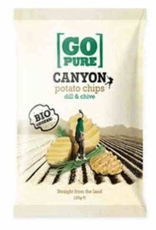 Go Pure − Chipsy z koperkiem i szczypiorkiem bezgl. BIO − 125 g