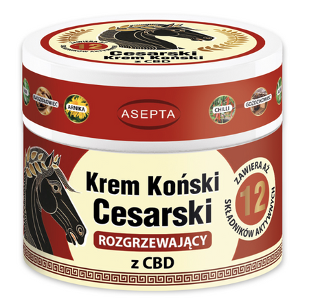 ASEPTA Krem koński cesarski rozgrzewający z CBD 150ml