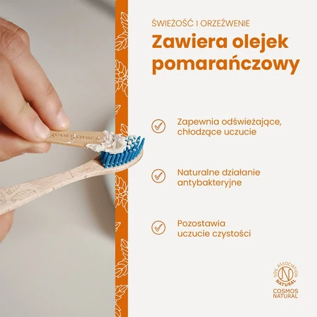 Georganics, Mineralna pasta do zębów w słoiku, bez fluoru, do codziennej pielęgnacji, smak pomarańczowy, 60 ml