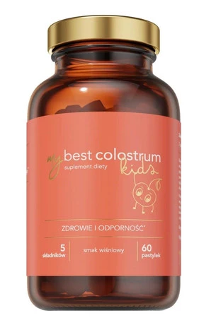 MyBestPharm MyBestColostrum Kids suplementy wspierający odporność dla dzieci diety 60 pastylek