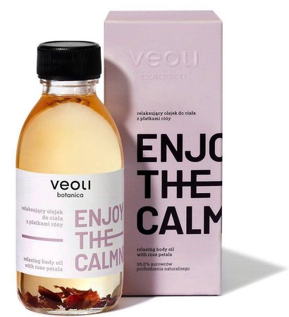 Veoli - Relaksujący olejek do ciała z płatkami róży - 150 ml