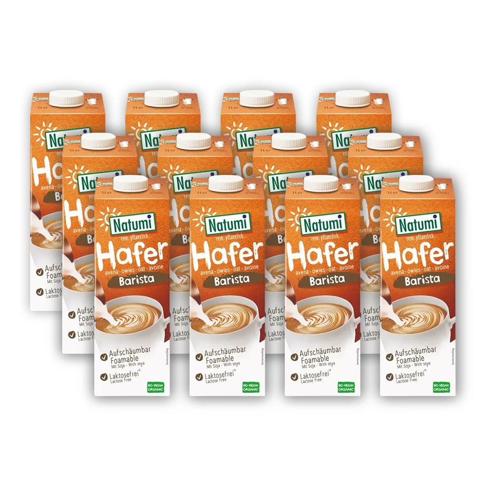 Zestaw NATUMI Napój owsiano-sojowy Barista BIO (1L) x12 szt. - Nabea.pl