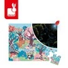 Janod Świecące puzzle z mini-lampką UV Las 24 elementy 3+