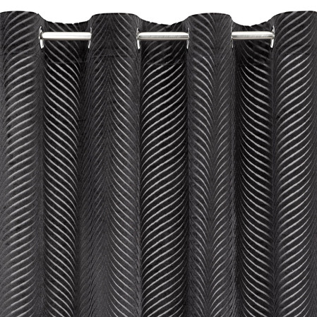 ZASŁONA GOTOWA LUSSI 140 X 250 CM CZARNY