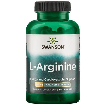 SWANSON L-Arginine 850mg, 90kaps.