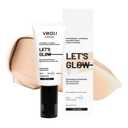 Let's Glow rozświetlająco-nawilżający krem BB do skóry suchej i normalnej 1.5 N Ivory 30ml