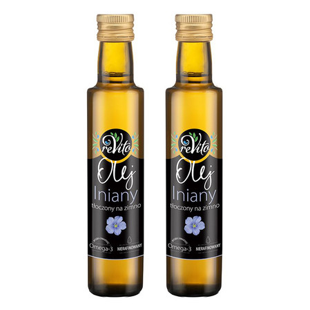 Zestaw 2x Olej lniany tłoczony na zimno 250 ml