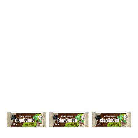 Zestaw: 3x Zmiany Zmiany Baton Kakaowo Kokosowy Ciao Cacao bezglutenowy bez cukru 40g