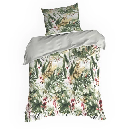 Komplet Pościeli Satynowej Spring 43 160 x 200 cm, Zielony