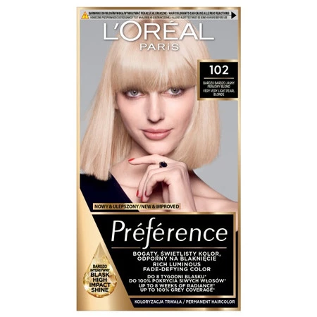 Preference farba do włosów 102 Bardzo Jasny Blond Perłowy
