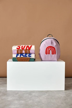 Lassig Plecak do przedszkola dla przedszkolaka sztruks Little Gang Rainbow lilac