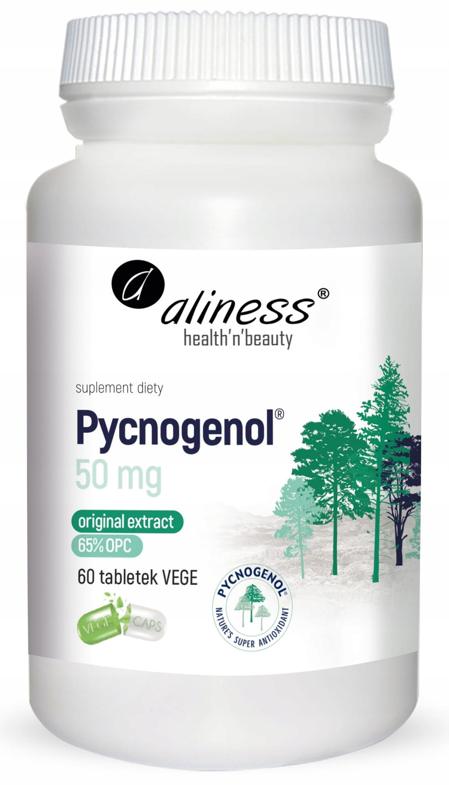 Aliness Pycnogenol extract 65% 50 mg x 60 Vege tabs - Nabea.pl