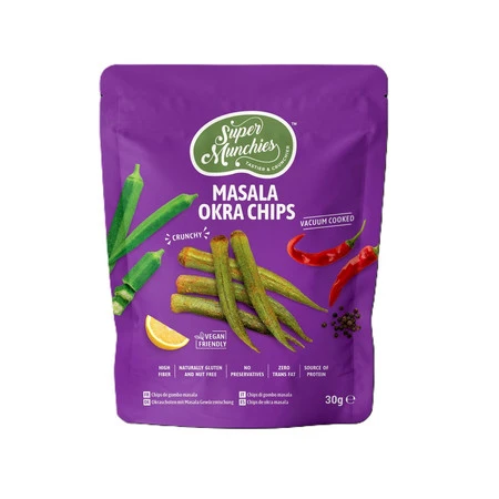Super Munchies  Chipsy Z Okry O Smaku Masala 50g