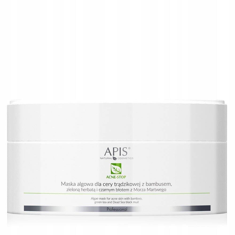 Acne-Stop maska algowa dla cery trądzikowej z bambusem zieloną herbatą i czarnym błotem z Morza Martwego 100g - Nabea.pl