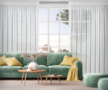 FIRANA GOTOWA KELLY NA TAŚMIE 300 X 250 CM BIAŁY