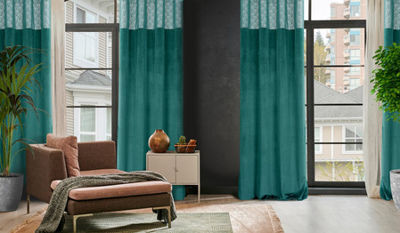 ZASŁONA GOTOWA D91 AGNES 140 X 250 CM TURKUSOWY