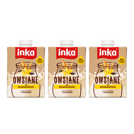Zestaw: 3x Inka napój owsiany z wanilią 500 ml