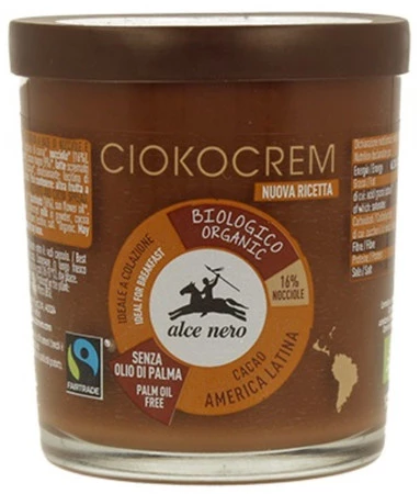 Alce Nero − Krem orzechowo-czekoladowy − 180 g