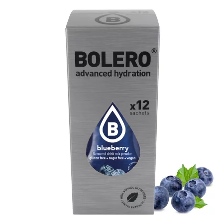 Zestaw Bolero Blueberry (Jagoda) ze stewią 12 szt. x 9 g napój w proszku bez cukru