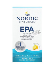 Nordic Naturals Epa Xtra Omega-3 kwasy tłuszczowe EPA i DHA 60 kaps. smak cytryna