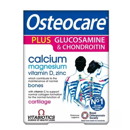 Vitabiotics Osteocare Plus Glucosamine & Chondroitin suplement diety z glukozaminą i chondroityną wspierający zdrowie kości 60 tabl.