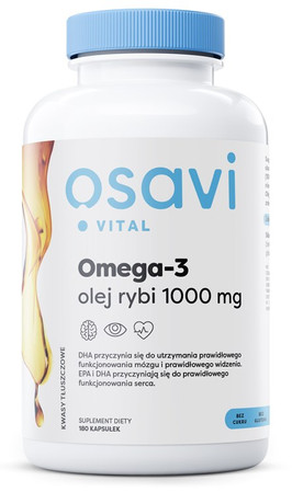 OSAVI Omega-3 olej rybi 1000 mg 180 kaps.