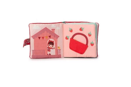 LILLIPUTIENS Miękka mini-książeczka wielofunkcyjna z silikonowym gryzakiem Czerwony Kapturek 6 m+