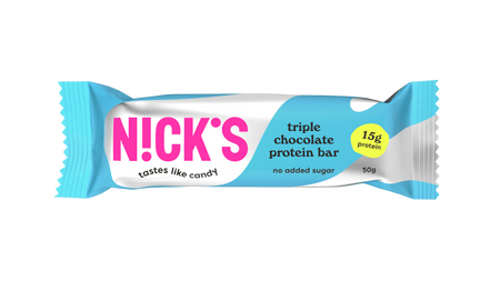 N!CK'S Nicks Triple Chocolate Protein Bar Baton proteinowy bez cukru 50g