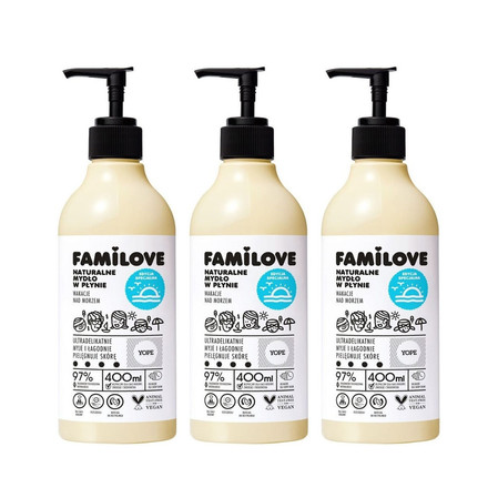 Zestaw: 3x Yope - Familove naturalne mydło w płynie Wakacje nad Morzem 400ml