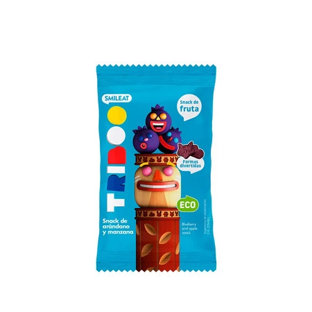 Smileat Triboo, BIO Sminolas, Żelki owocowe bez cukru Jabłko i Jagoda, 25g