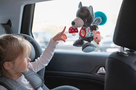 LILLIPUTIENS Wielofunkcyjna przytulanka na przyssawce Wilk Louis 6 m+