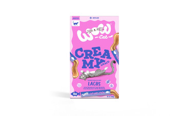 WOW CAT Creamy Snack Lachs - kremowa przekąska z łososiem (5x16g)