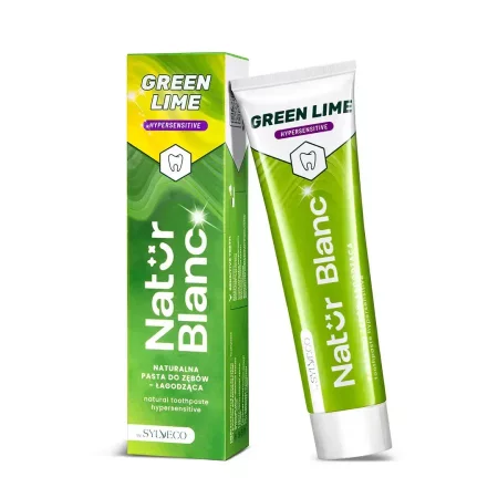 Sylveco Natur Blanc Pasta do zębów GREEN LIME łagodząca nadwrażliwość zębów bez fluoru 100g