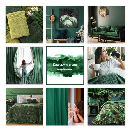 ZASŁONA GOTOWA D91 ROSA NA TAŚMIE 140 X 270 CM CIEMNOZIELONY