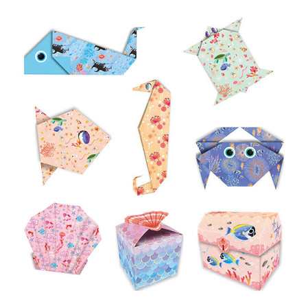 Janod Zestaw kreatywny do tworzenia origami Magiczny ocean 7+