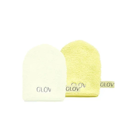 Iconic Mitt Water-Only Skin zestaw rękawiczek do demakijażu i oczyszczania twarzy Baby Banana + Ivory 2szt