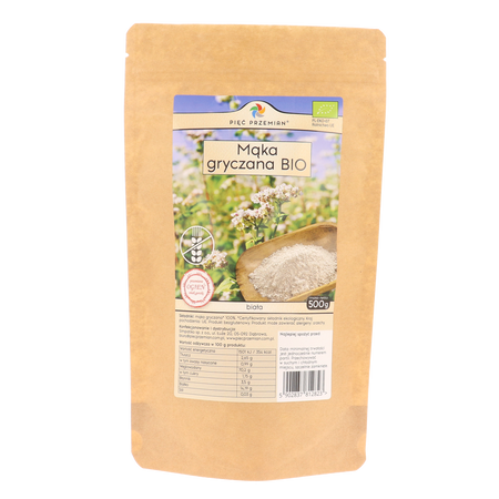 Pięć Przemian Mąka gryczana BIAŁA BIO 500 g