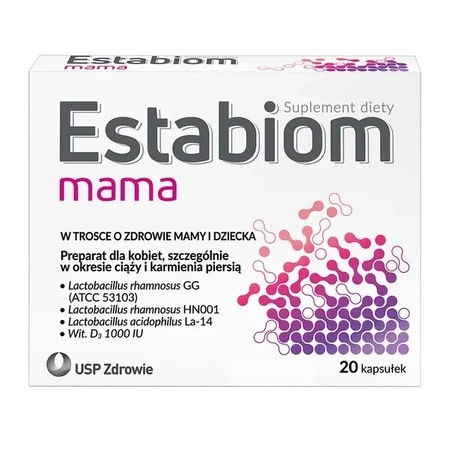 UPS Zdrowie – ESTABIOM mama, probiotyk – 20 kapsułek KRÓTKA DATA 05.2024