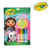 Crayola Kolorowanka dla dzieci z łamigłówkami i flamastrami Koci Domek Gabi 3+