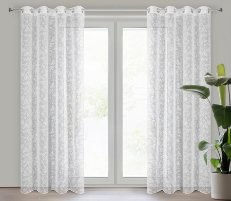 ZASŁONA GOTOWA HOLLY 140 X 250 CM BIAŁY