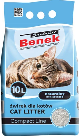 Super BENEK Compact Naturalny Żwirek bentonitowy 10l