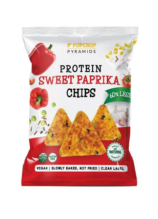 CHRUPKI PIRAMIDKI PROTEINOWE O SMAKU SŁODKIEJ PAPRYKI BEZGLUTENOWE 60 g - POPCROP